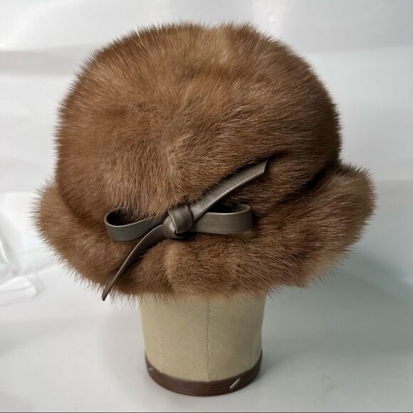 - Vincent and Bill vintage brown fur hat - Picture 5 of 10